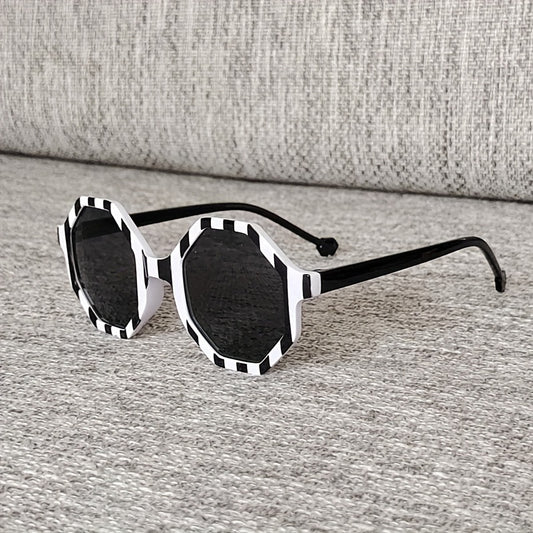 Teen Striped Frame Sun Protection Sunglasses