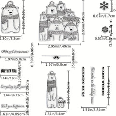 Snowflake Silicone Stamps for Card Making and Album Decorations