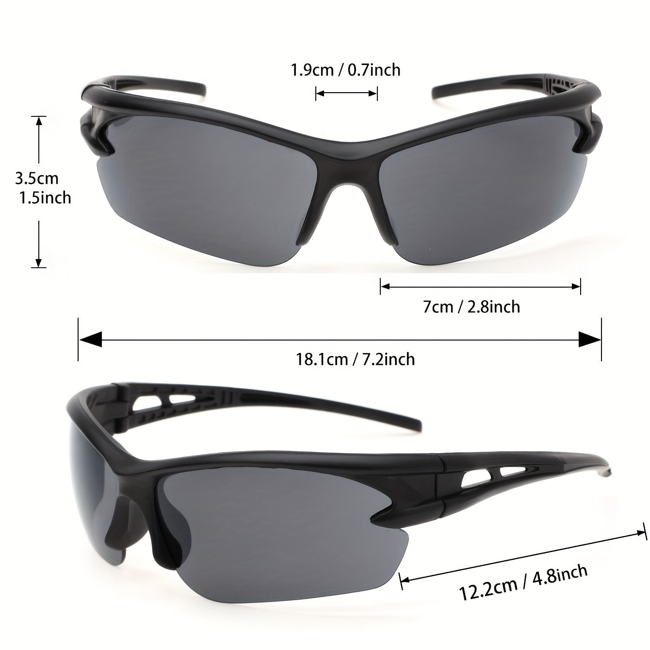 Y2K Wrap Around Sports Sunglasses Unisex Outdoor Shield Glasses UV400