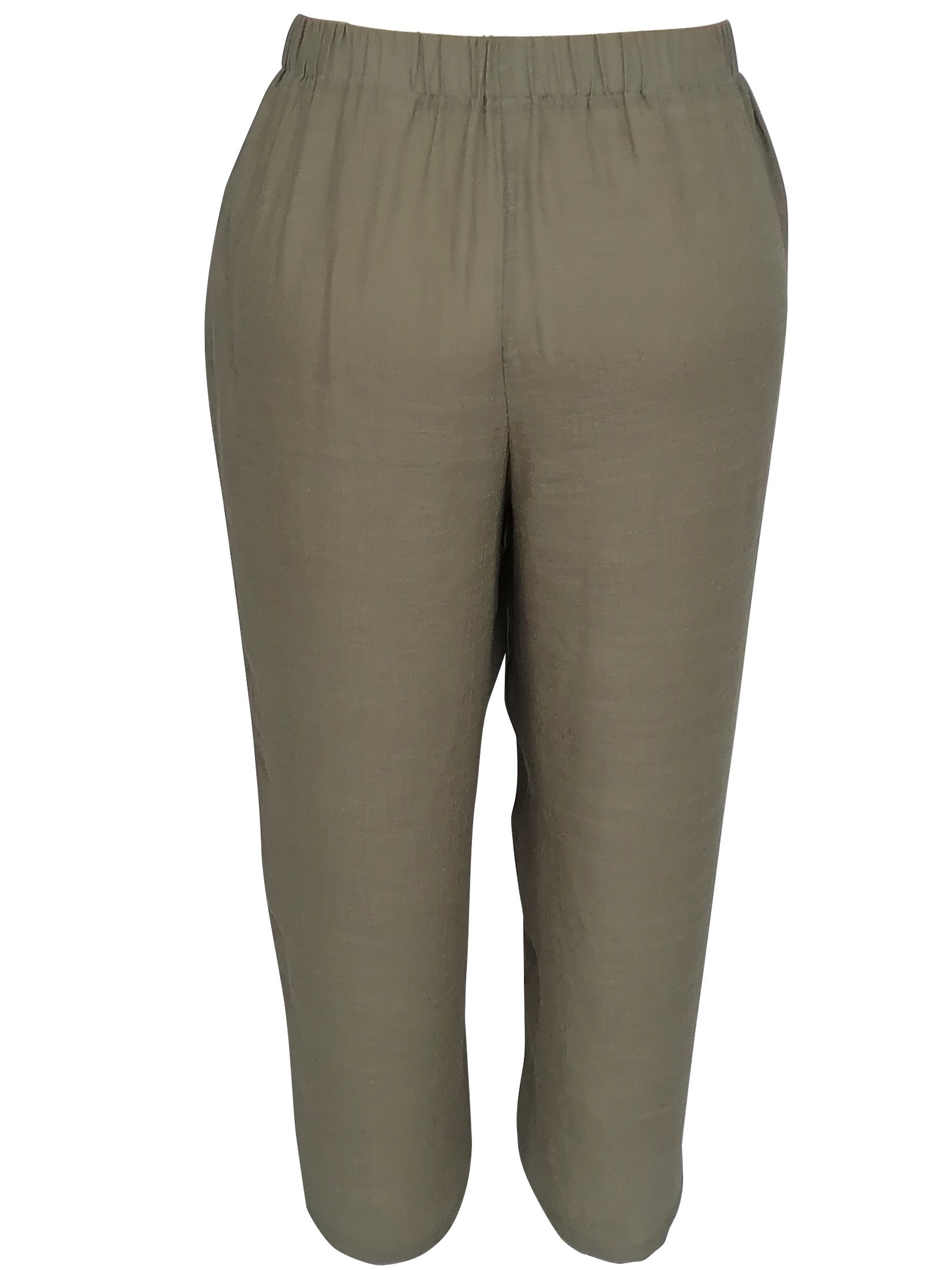  Casual Pants Women's Plus Solid Elastic Drawstring High Rise Loose