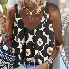  Floral Print Loose Tank Top