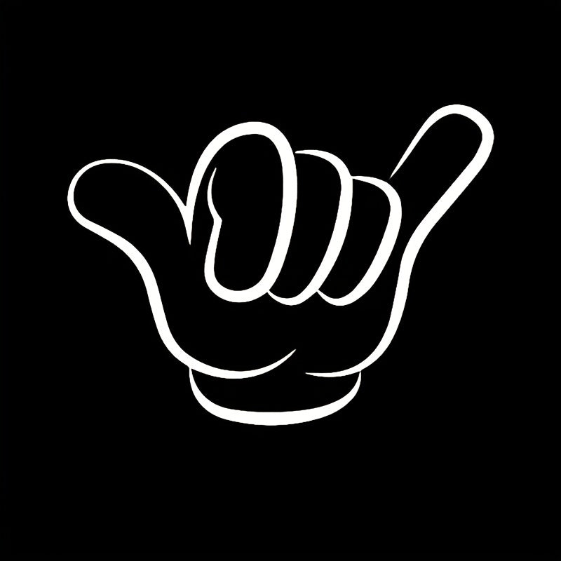 Car Stickers Creative Gestures Side Window Glass Fuel Tank Cap Laser Motorcycle
