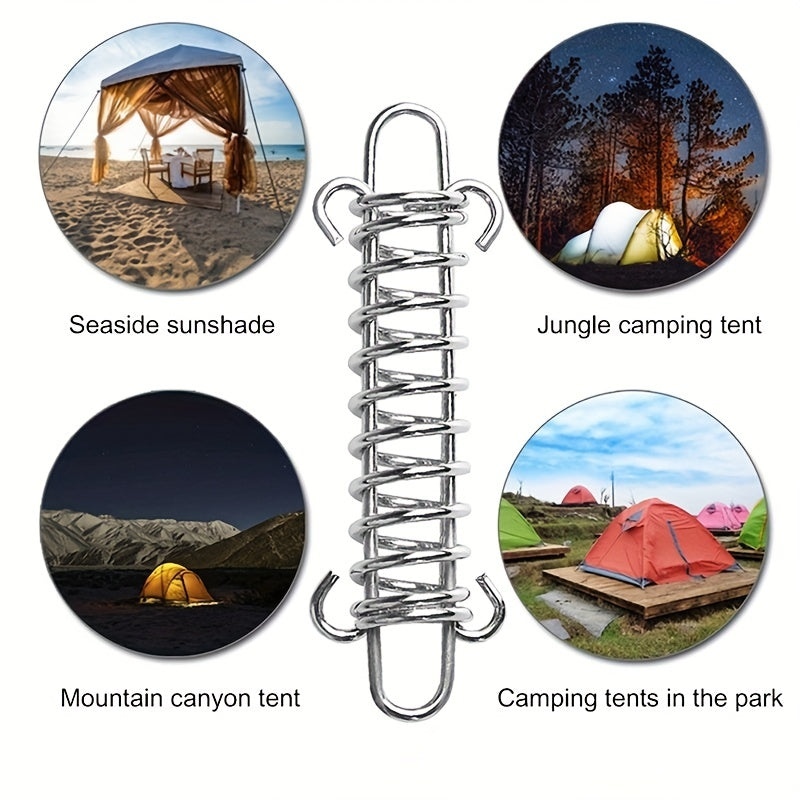 5pcs Tent Wind Rope Spring Buckles Camping Tensioner Clips Awning Tightener