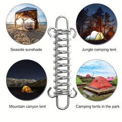 5pcs Tent Wind Rope Spring Buckles Camping Tensioner Clips Awning Tightener