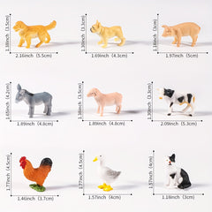 12pcs Animals Mini Farm Animal Figurines Plastic Educational Toys Gift