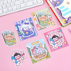 4pcs Cartoon Graphic Stickers Student Decoration Stickers
