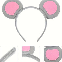 Pink Mouse Ear Headband Bow Hair Accessories