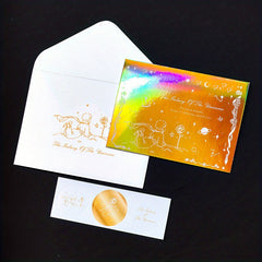 Bronzing Prince And Rose Greeting Card Envelope Set