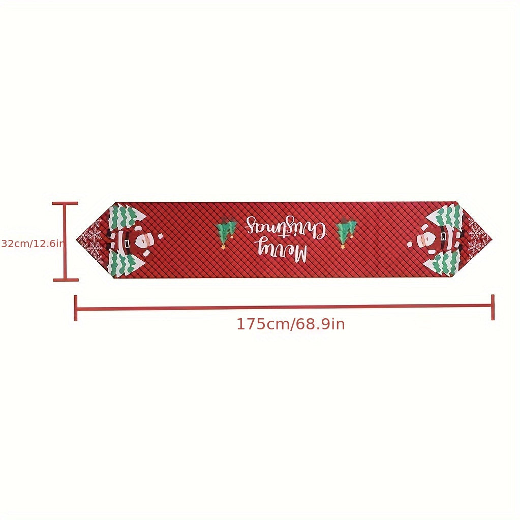 Christmas Table Flag Snowman Reindeer Tablecloth