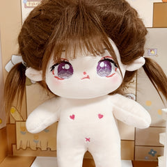 Fluffy Hair Doll with Interchangeable Outfits Plush Toy in Mixed Colors