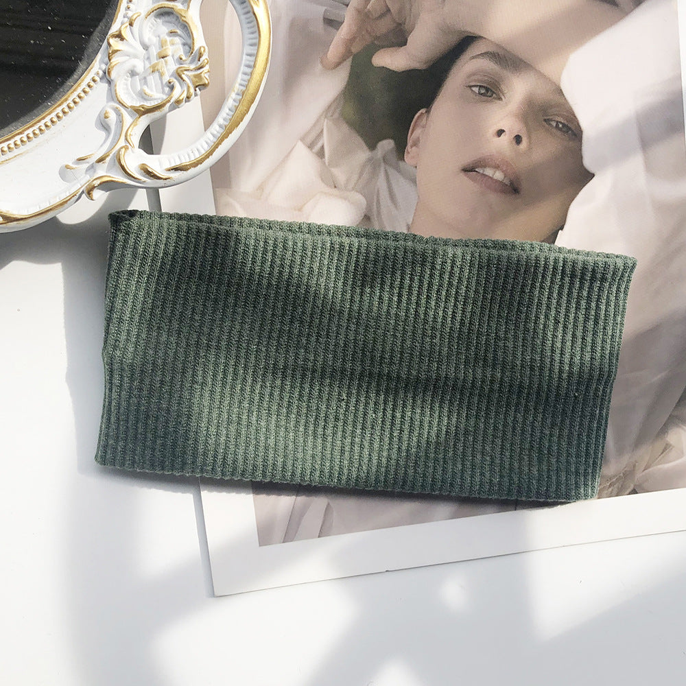 Solid Wide Knitted Headband Twisted Hair Accessories
