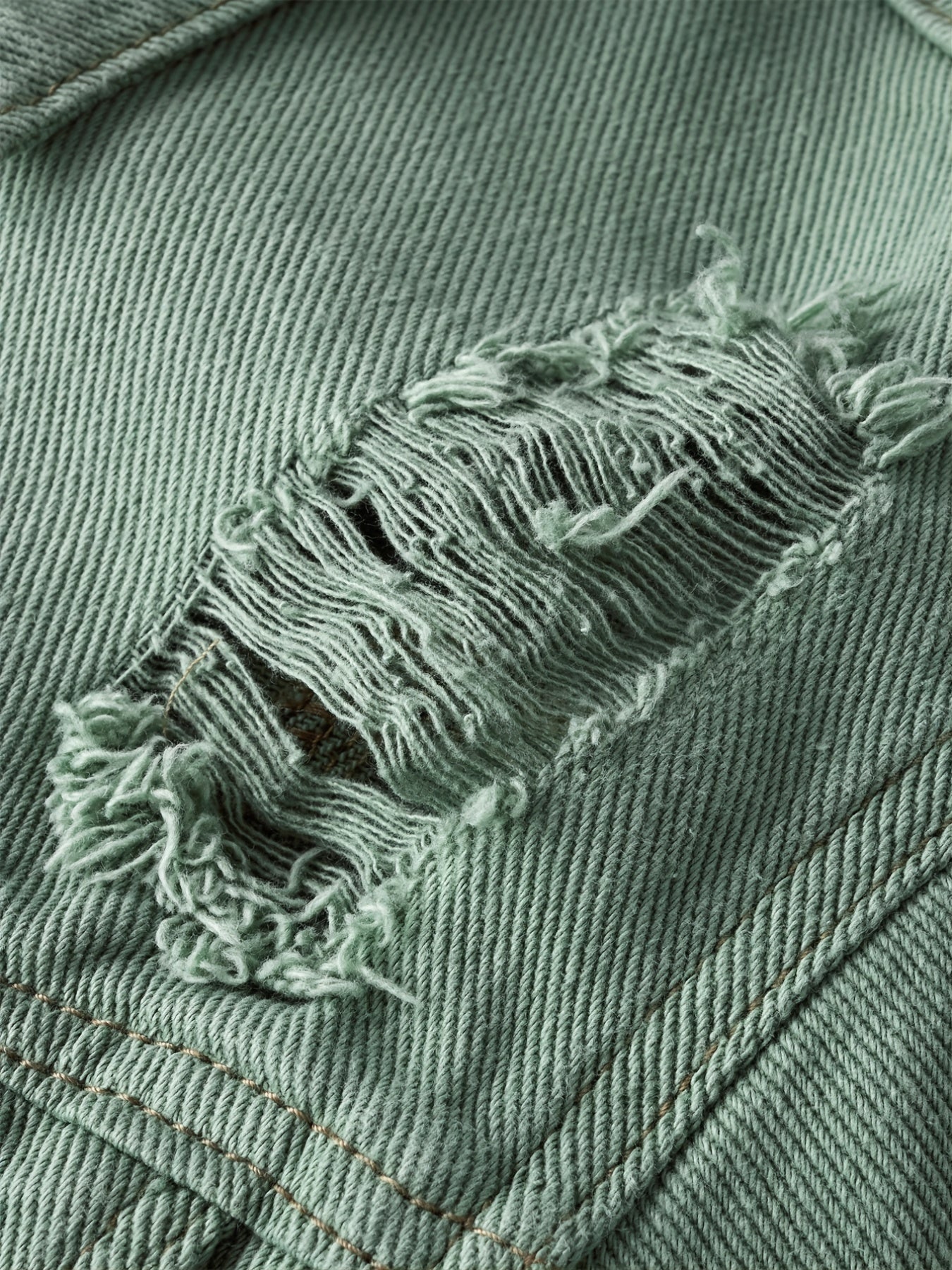 Men's Ripped Lapel Casual Denim Jacket