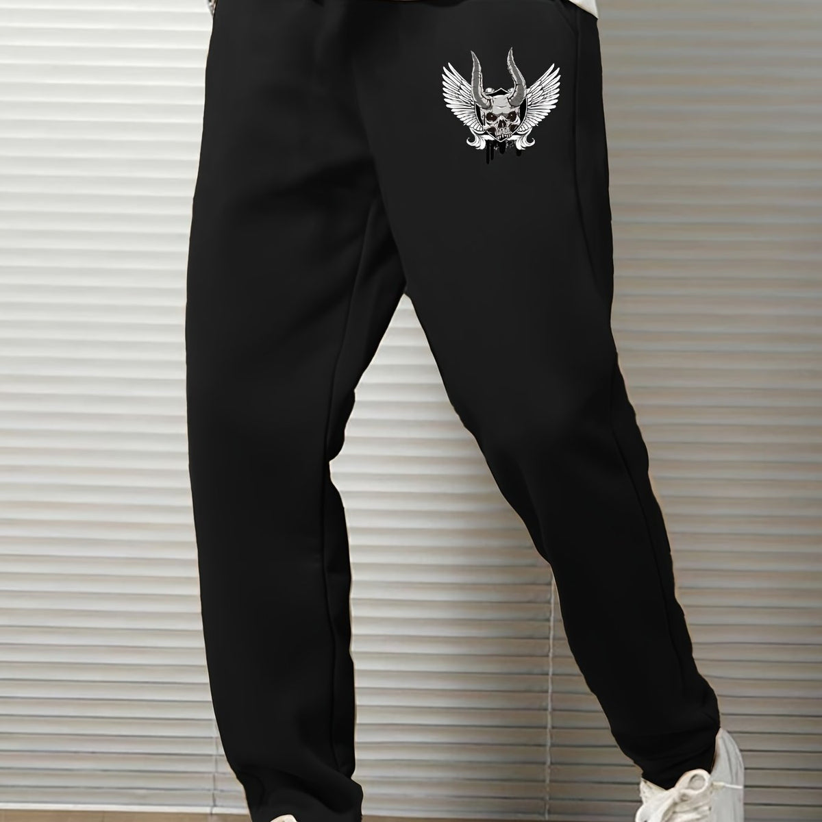 Skull Graphic Print Loose Casual Sweatpants
