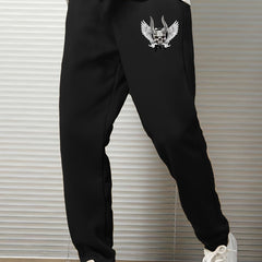 Skull Graphic Print Loose Casual Sweatpants