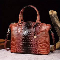 Crocodile Pattern Tote Bag PU Leather Shoulder Bag