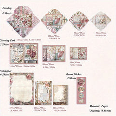 6pcs Retro Round Stickers Envelop Greeting Card Gift Birthday