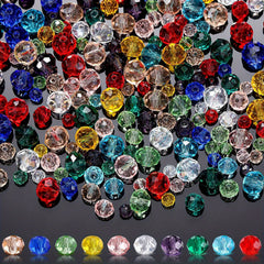 Assorted Round Glass Crystal Beads for DIY Bracelet