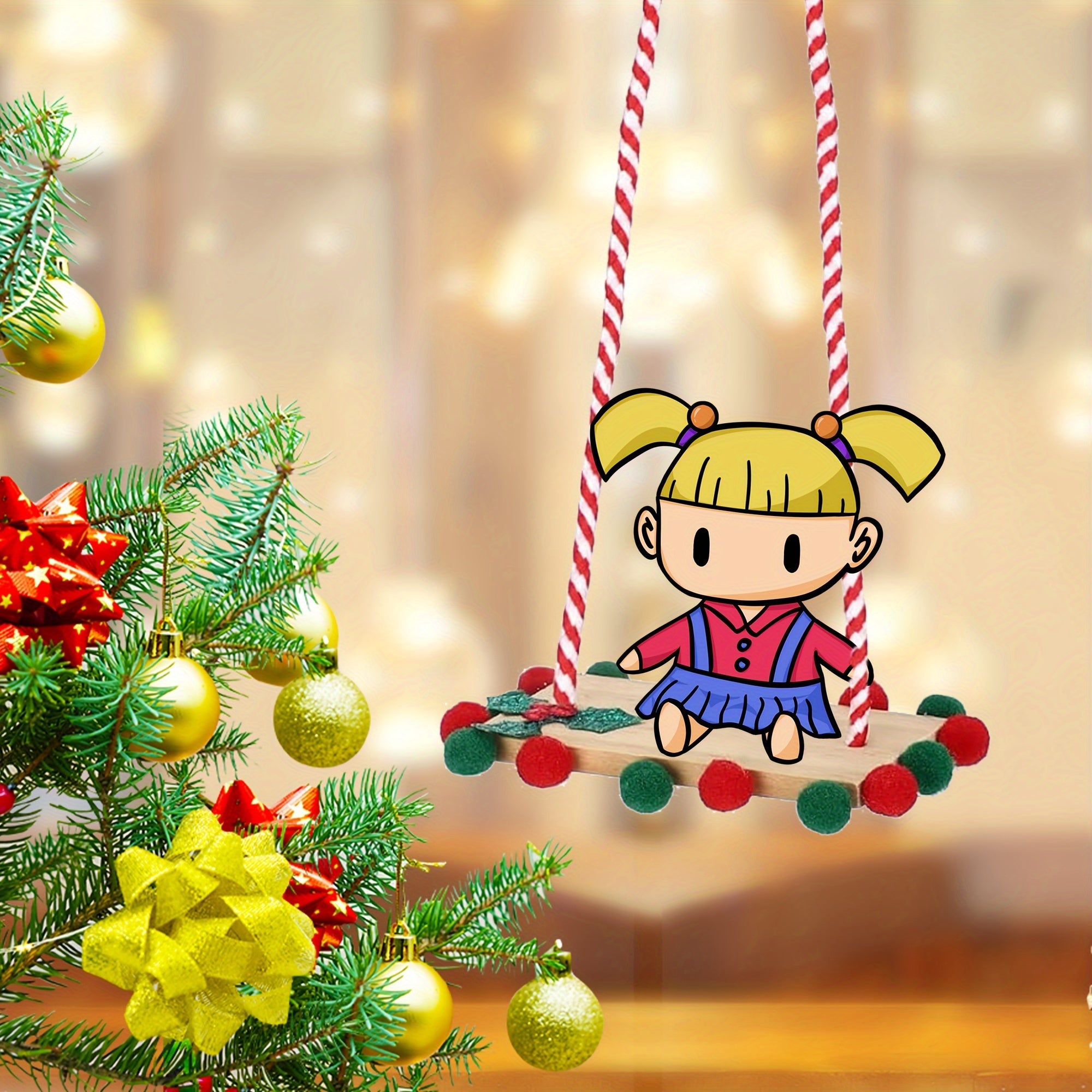 Doll Hanging Rope For Elf Doll Christmas Ornament Accessory