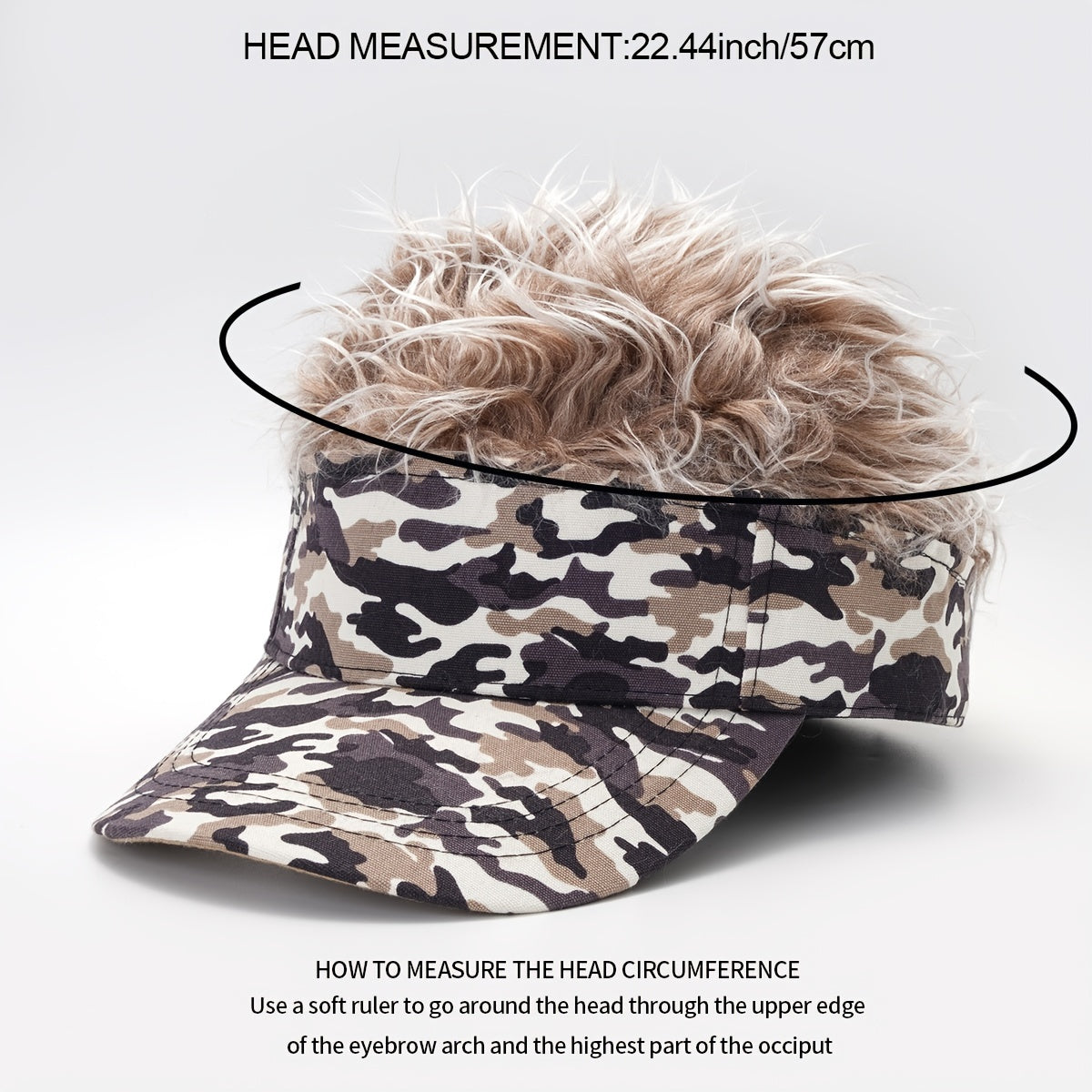 Camouflage Plush Baseball Cap Winter & Fall Visor Sun Hat Novel Hair Accessories