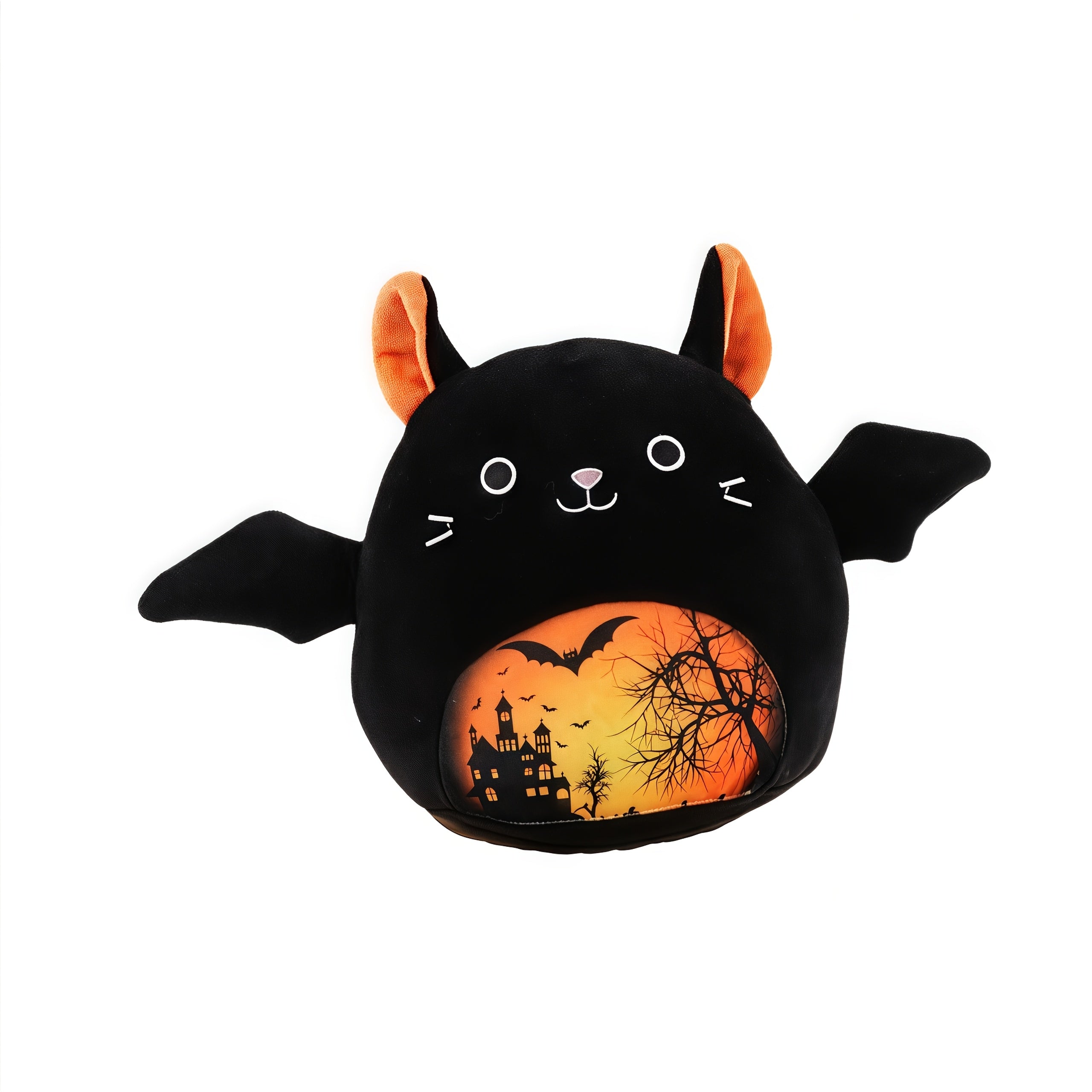 Halloween Cat Plush Toy Bat Ear Stuffed Animal Soft Plush Doll