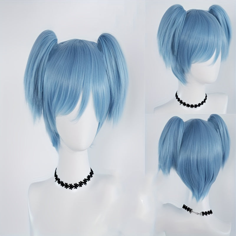 Anime Double Ponytail Cosplay Wig Ice Double Ponytail