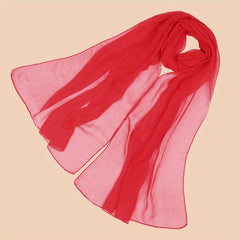 Chiffon Scarf Solid Sheer Shawl Lightweight Breathable Wrap