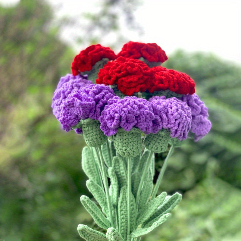 Hand Knitted Bouquet Material Bag Woolen Crochet DIY Gift Set