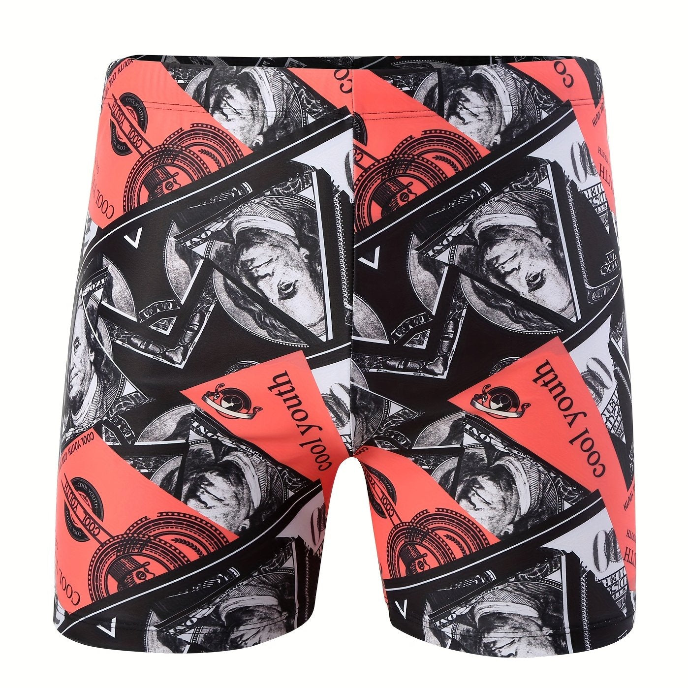 100 Dollar Bill Print Shorts Casual Summer Pool Beach Shorts