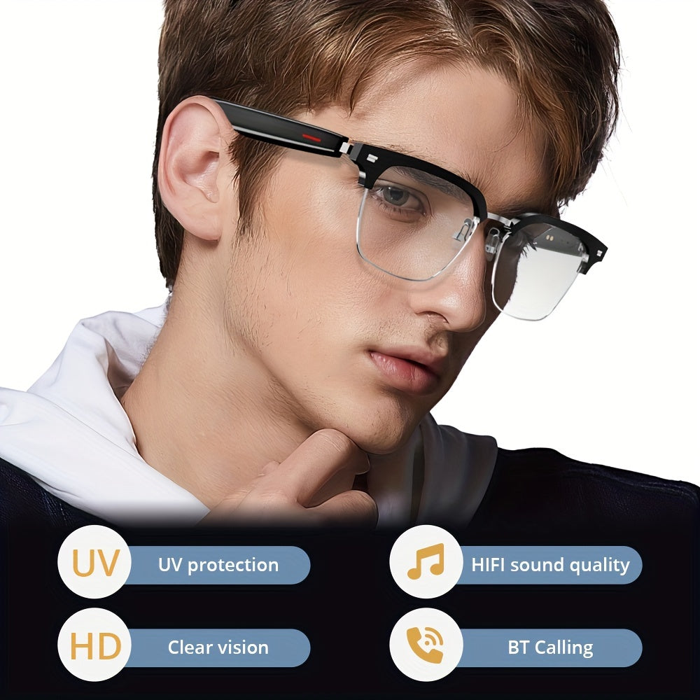 Men's Smart Wireless Glasses Music Calling Sunglasses
