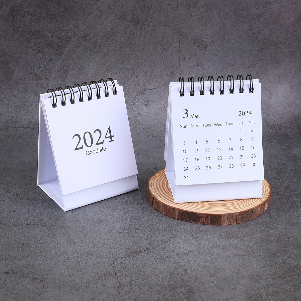 Mini Small Desk Calendar Coil Calendar Planner Desktop Decoration