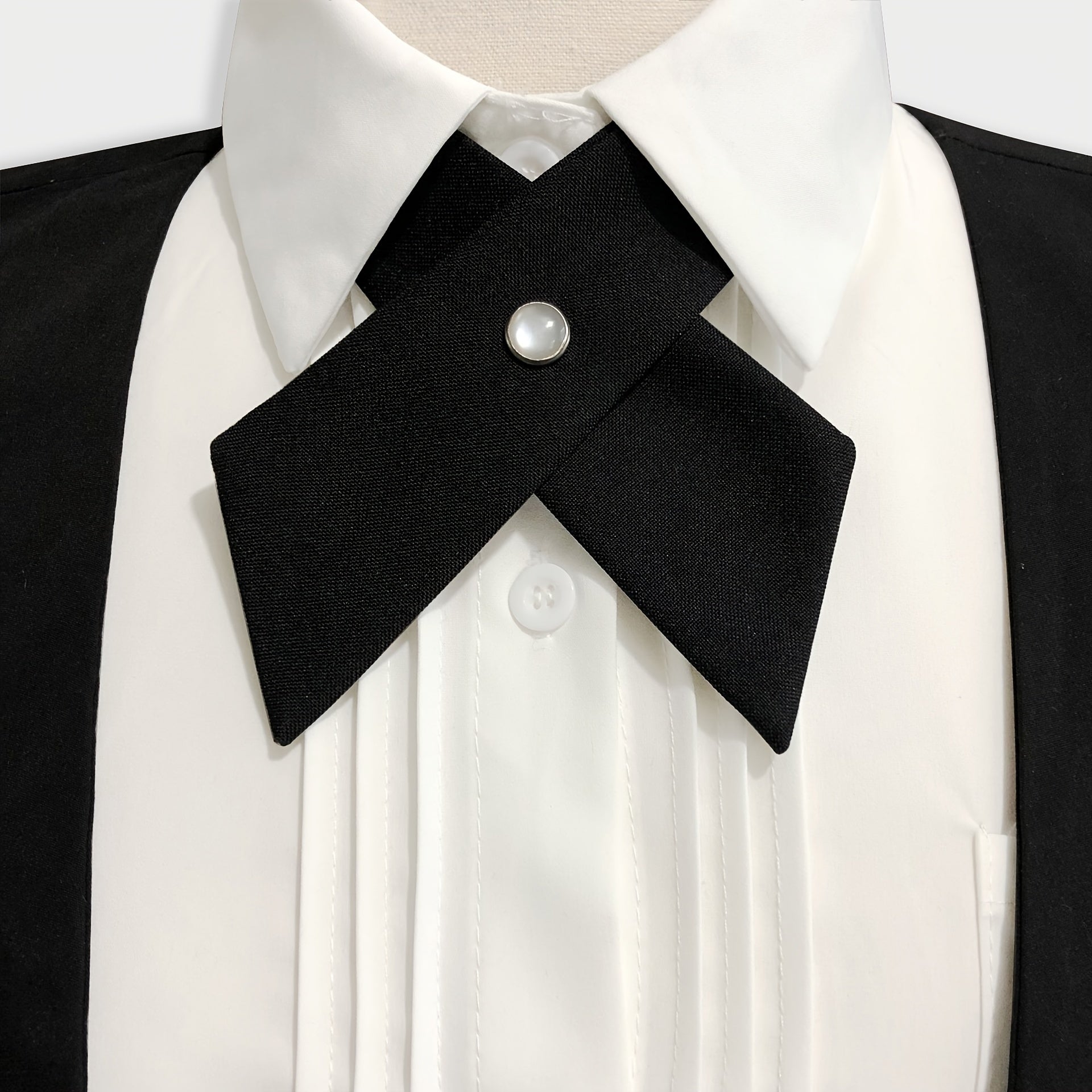 Solid Cross Tie Adjustable Bow Tie Girls Tie Women Accessories