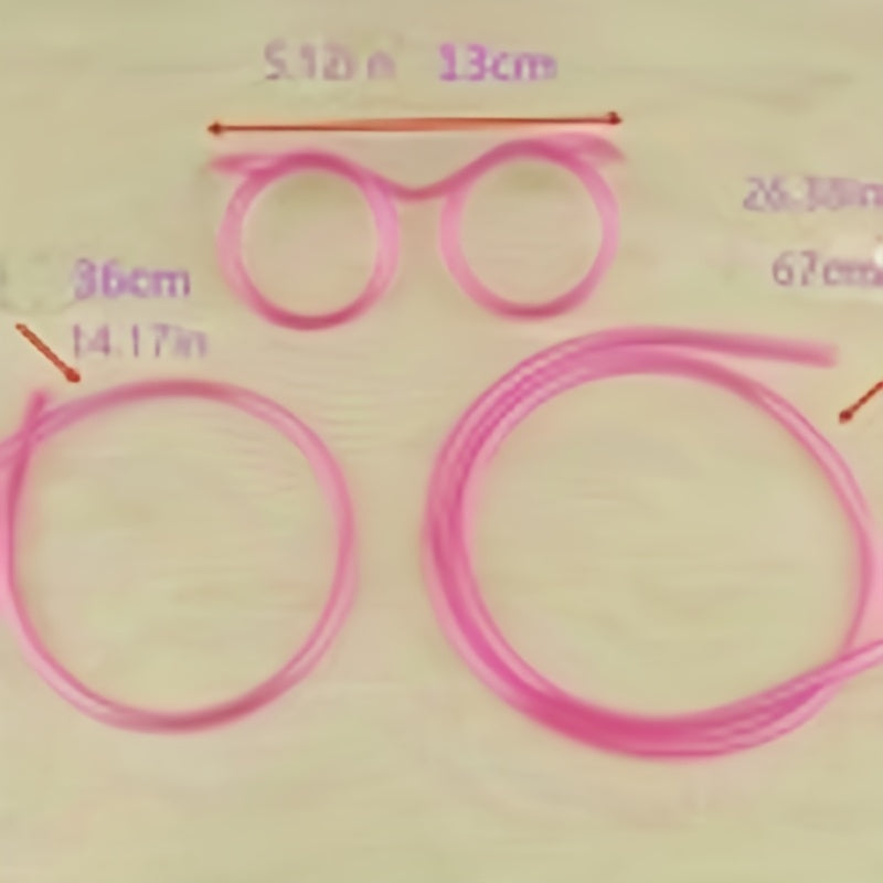 Funny Straw Glasses Reusable Fun Loop Drinking Straw Glasses Novelty Eyeglasses