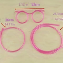 Funny Straw Glasses Reusable Fun Loop Drinking Straw Glasses Novelty Eyeglasses