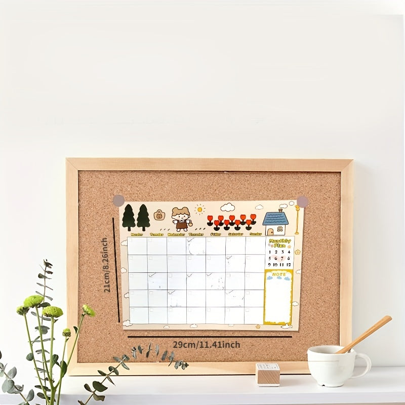 Pink Monthly Planner Calendar Tear Off Organizer For Work Study Events