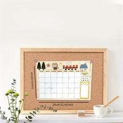 Pink Monthly Planner Calendar Tear Off Organizer For Work Study Events