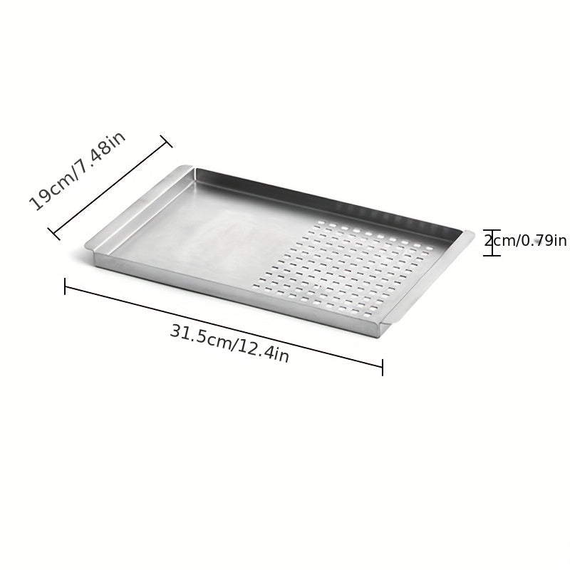Stainless Steel Non-stick BBQ Plate Portable Outdoor BBQ Accessories