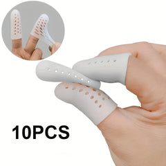 10pcs Silicone Finger Protector with Holes Reusable Anti-wear Gloves