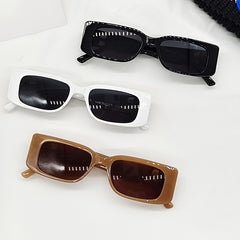 Vintage Rectangle Sunglasses for Women UV400 Protection