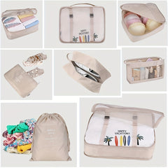 8pcs Lightweight Handheld Packing Cubes Clothing Underwear Shoes Storage Bag