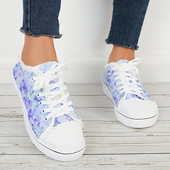 Women's Floral Printed Low Top Sport Shoes Lightweight