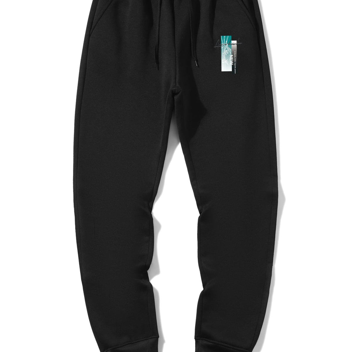 Men's Graphic Print Jogger Sweatpants with Drawstring