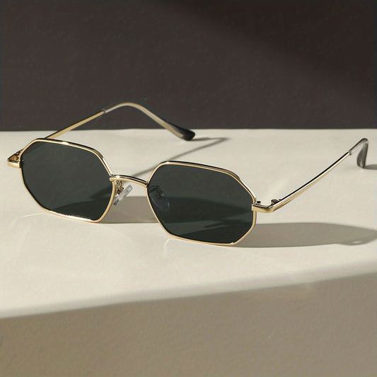 Geometric Metal Frame Sunglasses Vintage Outdoor UV400