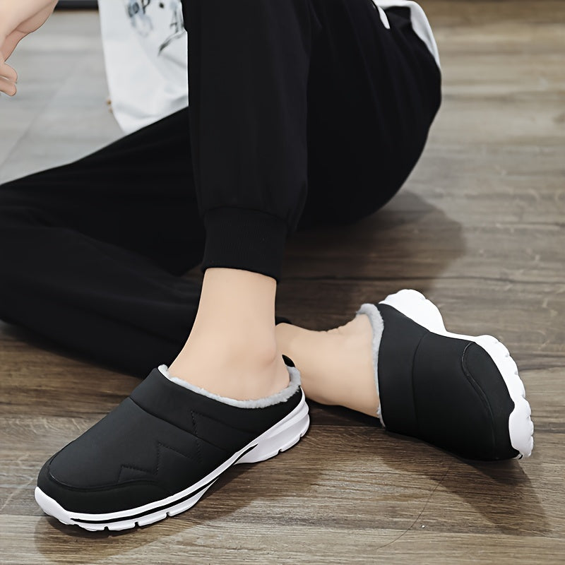 Men's Cozy Slides Soft Slippers Plush Comfy Home Shoes