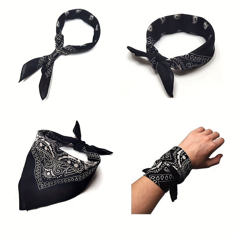 Paisley Bandana Scarf Polyester Head Wrap Beach Accessory Gift For Mom