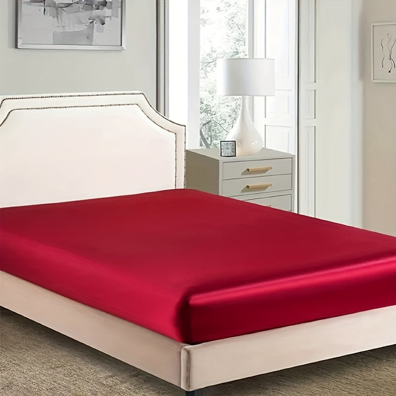 Luxuriously Soft Satin Fitted Sheet for Bedroom & Guest Room