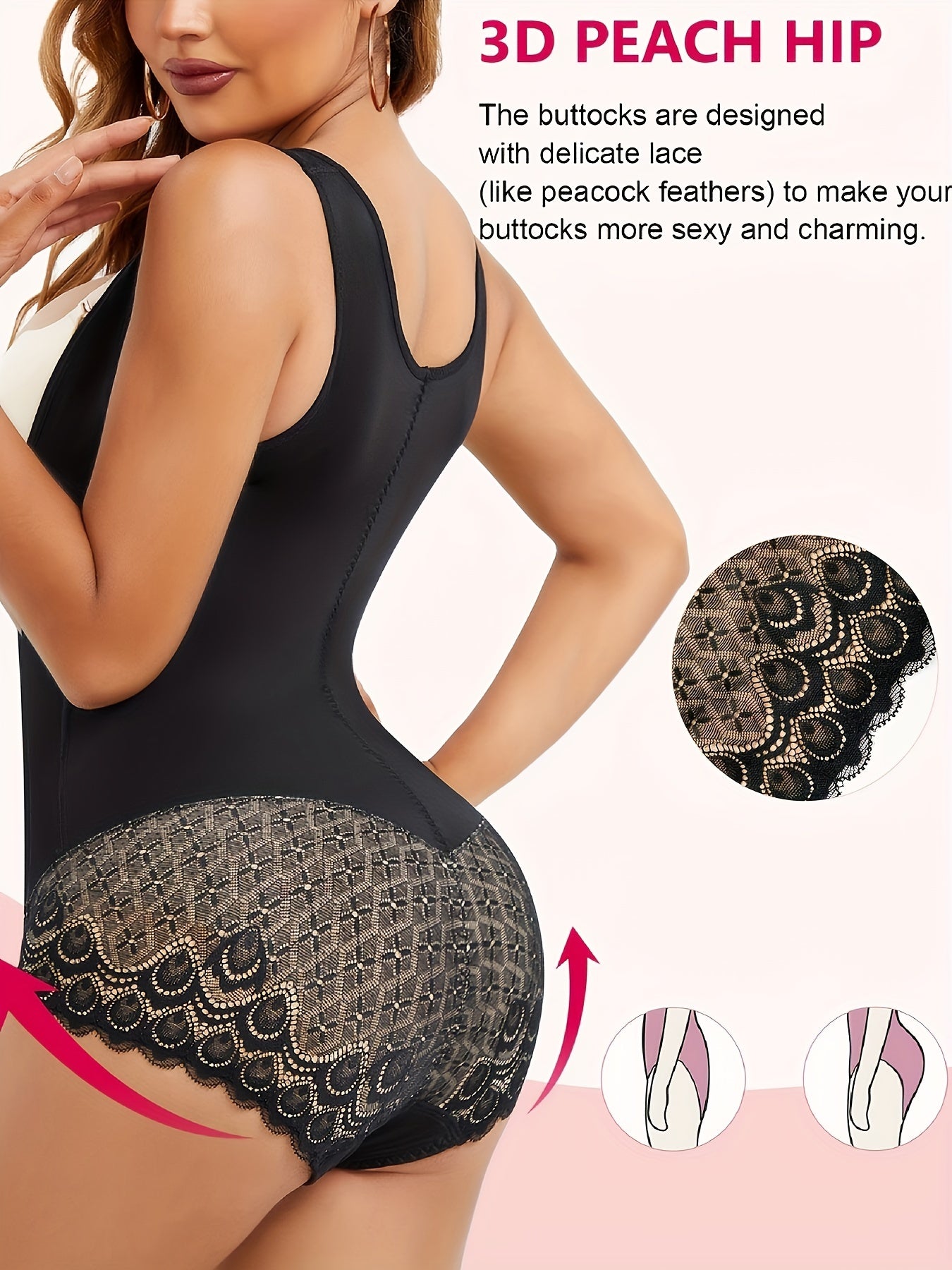 Lace Shaping Bodysuit Tummy Control Slimmer Body Shaper Women's Underwear