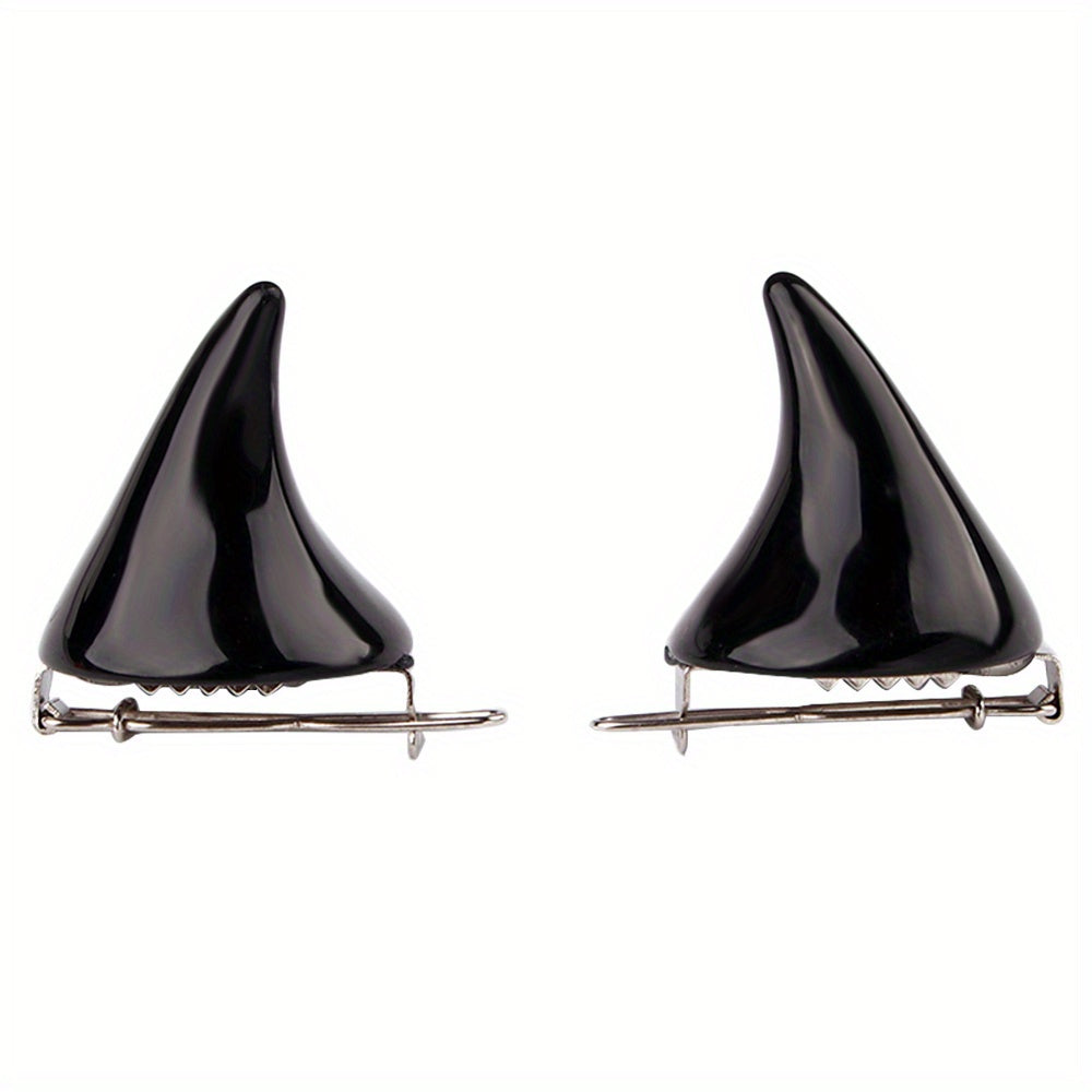 Resin Devil Horn Shaped Hair Clip for Halloween Party