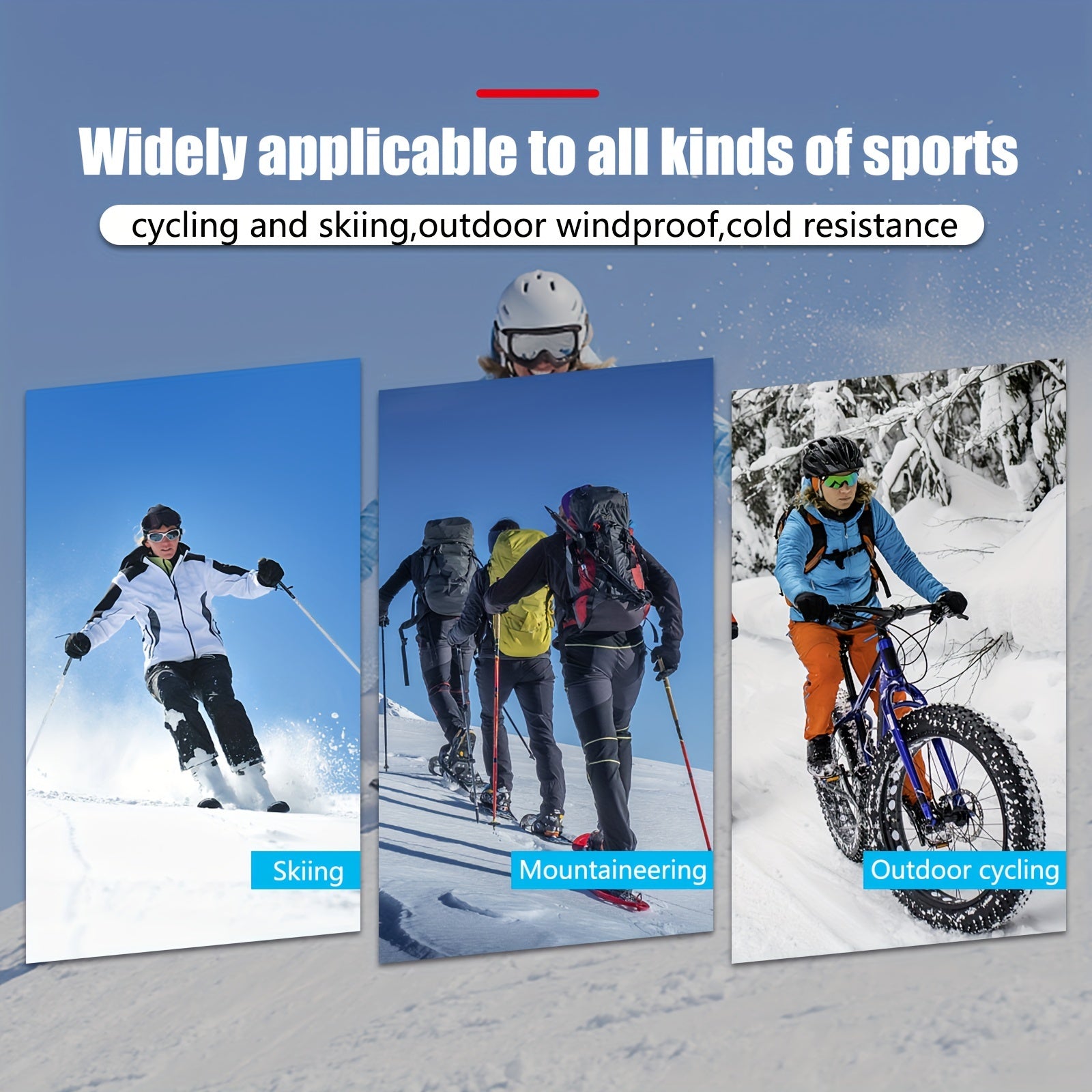 Windproof Riding Headgear With Filter For Outdoor Skiing and Mountaineering