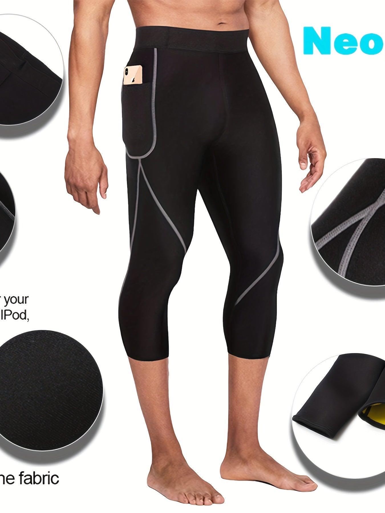 Quick Dry Cropped Leggings for Outdoor Running