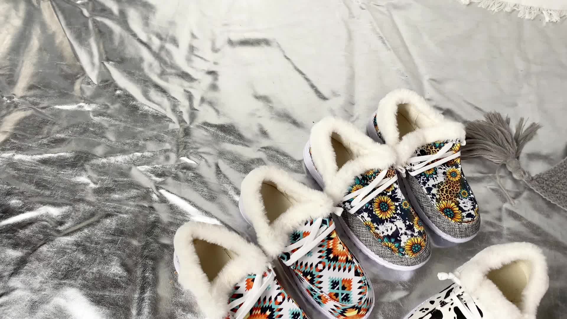 Women's Cow Print Walking Shoes Casual Low Top Sport Shoes